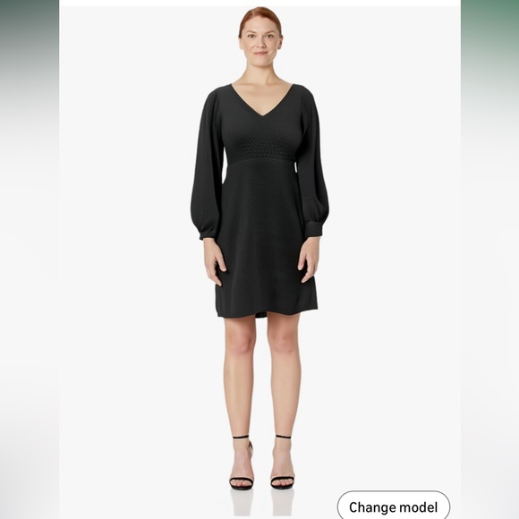 Cupshe Black Long Sleeve Knit Dress Size XS - Picture 7 of 11